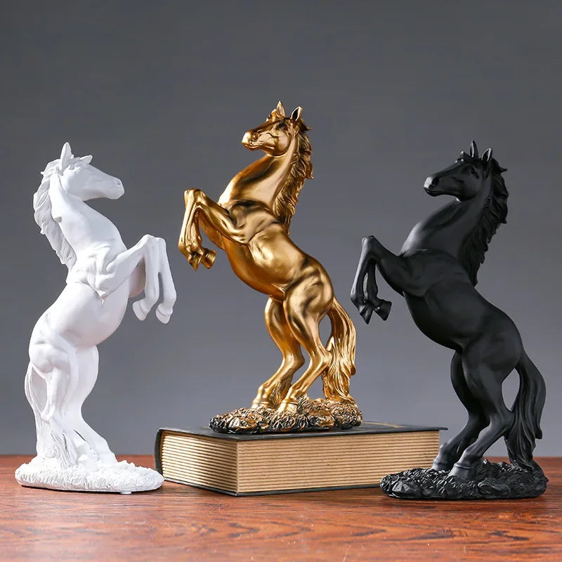 Nordic Abstract Horse Sculpture - Modern Resin Home Decor