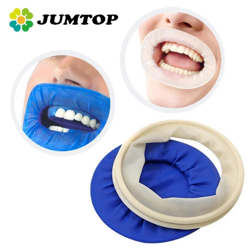 JUMTOP 10Pcs Dental O-Shape Disposable Rubber Dam Mouth Retractors