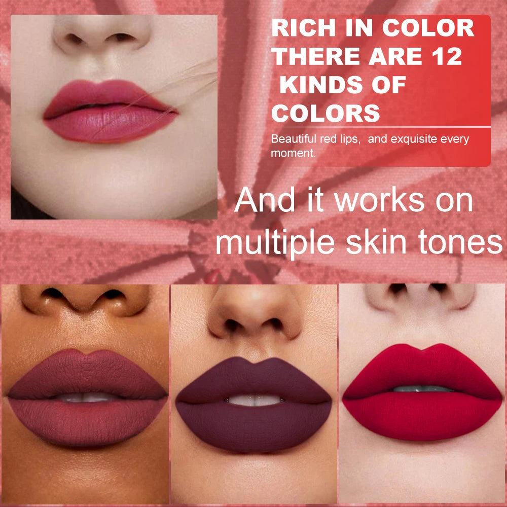 6pcs Long-Lasting Waterproof Lip Liner Pen & Gloss Set - Beauty Makeup