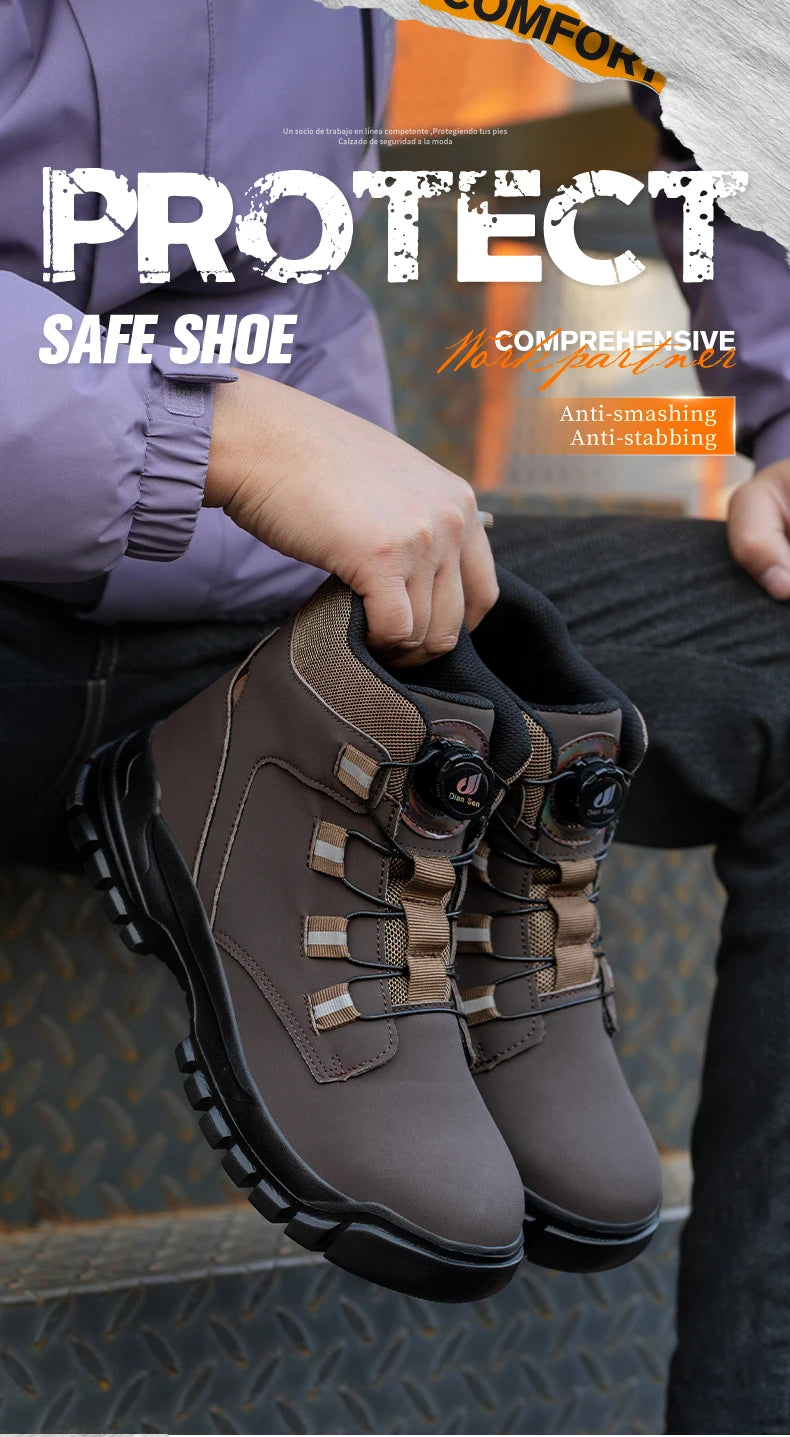 Waterproof Steel Toe Industrial Work Boots - Ultimate Protection