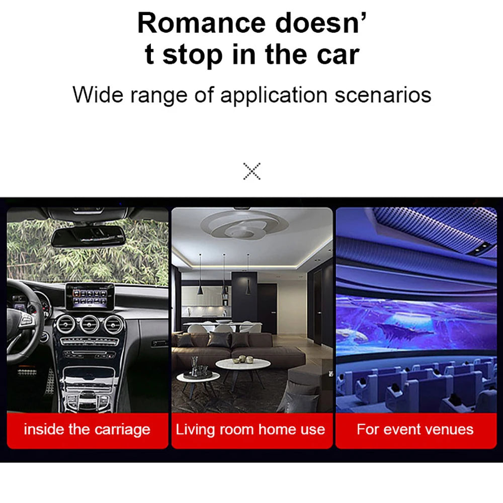 USB Car Star Projector Light | LED Interior Ambient Galaxy Lighting