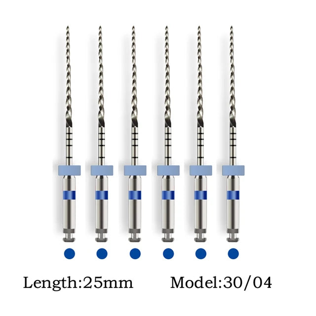 SOCO PLUS 6PCS Nickel Titanium Heat Activated Root Canal Rotary Files for EndoMotor
