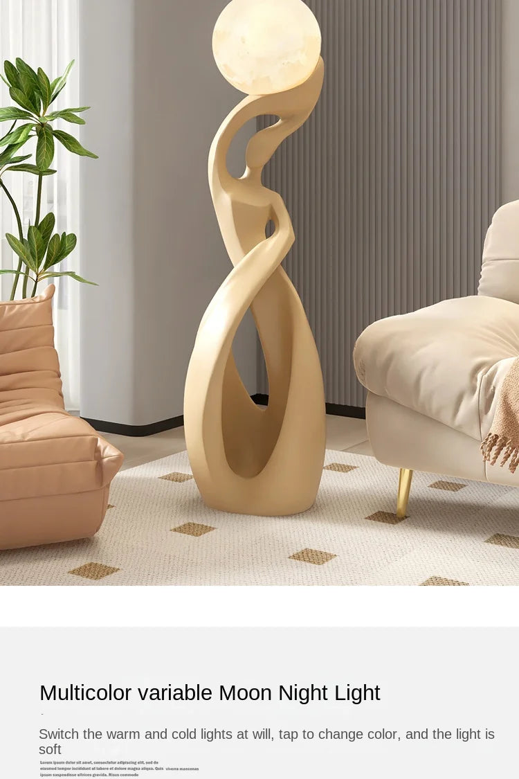 Nordic Abstract Luminous Floor Sculpture | Artistic Illumination