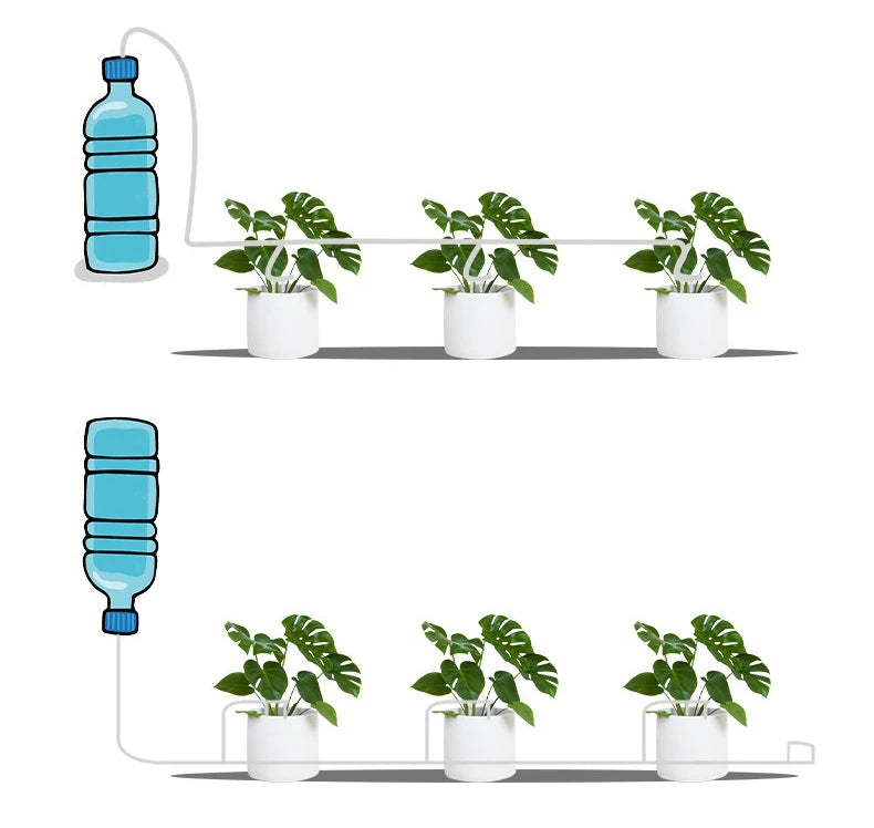 Garden Drip Irrigation Kit with Regulating Valve - Potted Plants & Greenhouse Watering System