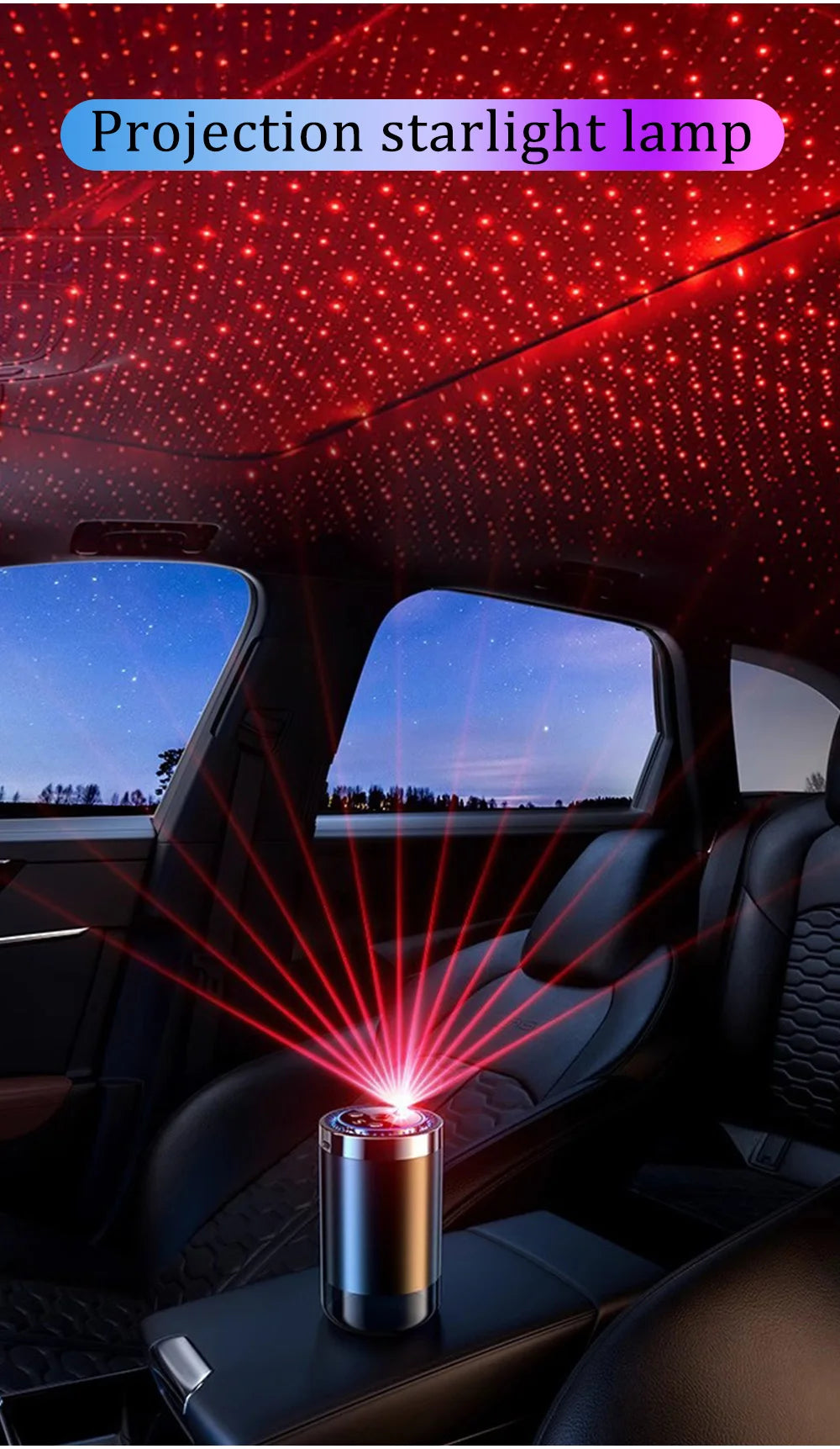 Vabena Rechargeable Car Aroma Diffuser - Colorful, Wireless & Portable