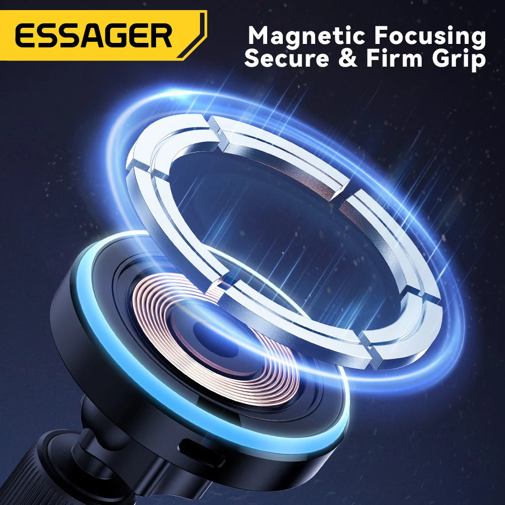 Essager 15W Magnetic Wireless Car Charger Holder - Fast & Secure Mount