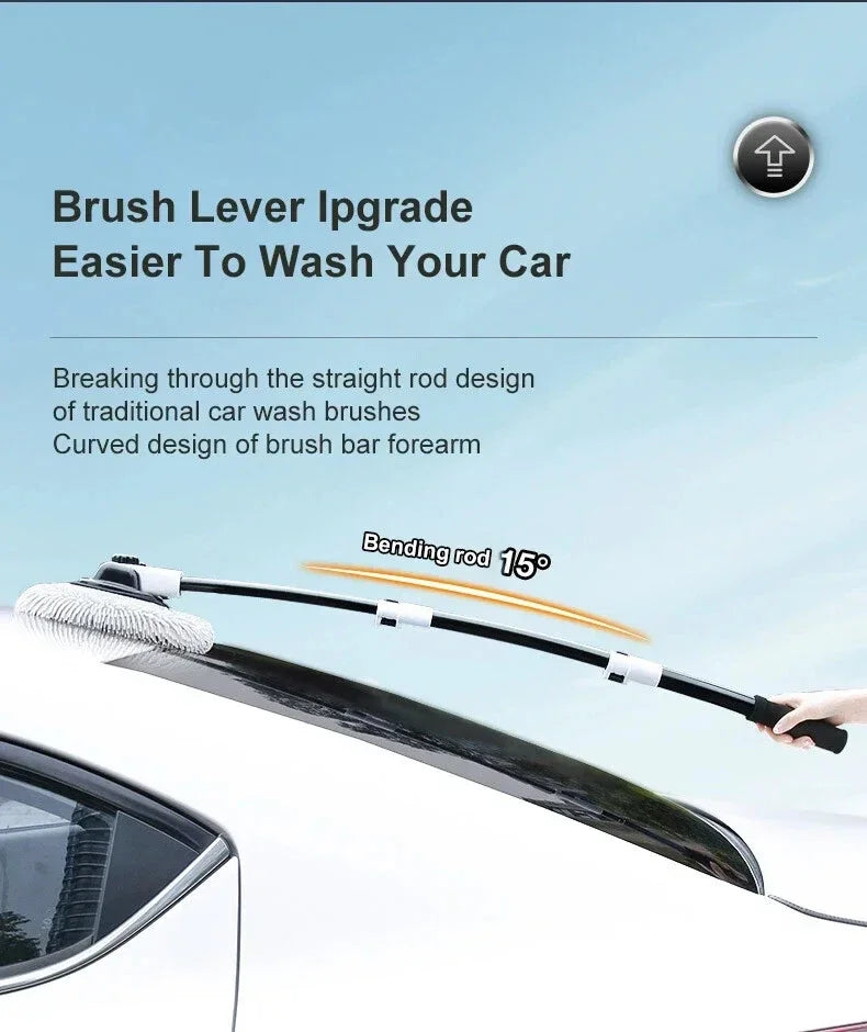 Telescoping Car Wash Brush | Long Handle Chenille Mop for Auto & Home