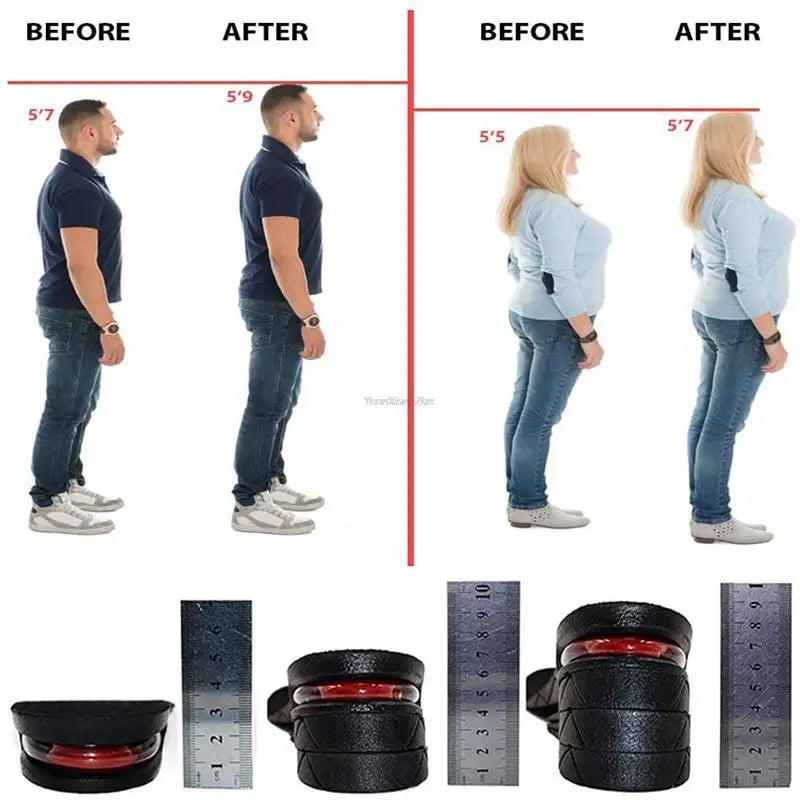 Height Increase Insoles - Air Cushion Shoe Lifts (3-9cm) for Men & Women