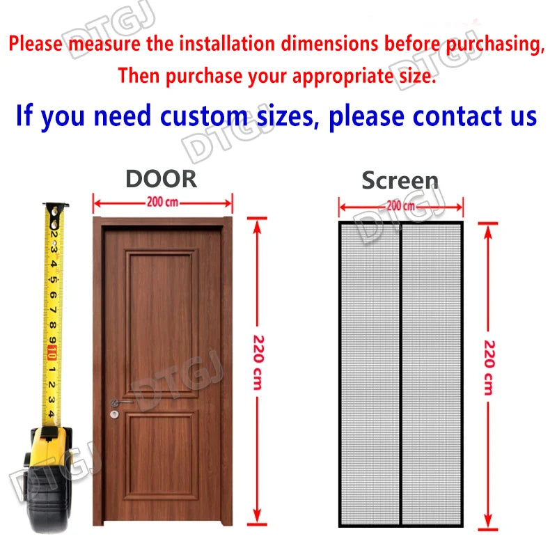 Magnetic Door Screen | Insect Mosquito Net | Auto Closing Mesh