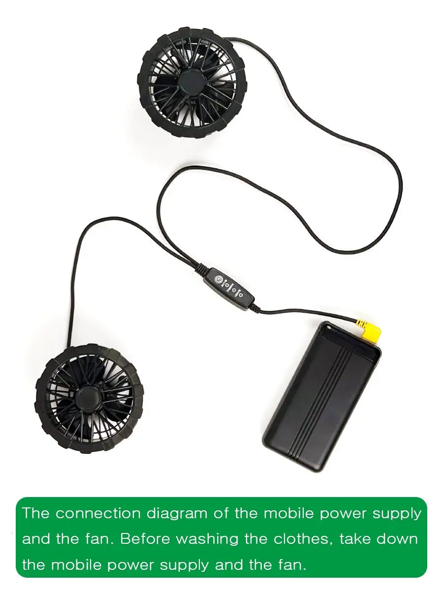 USB Powered Cooling Fan Work Vest - Reflective Summer Safety