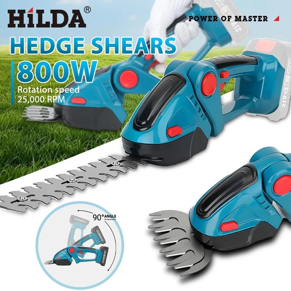 HILDA 2-in-1 Cordless Hedge Trimmer & Shear for Makita 18V