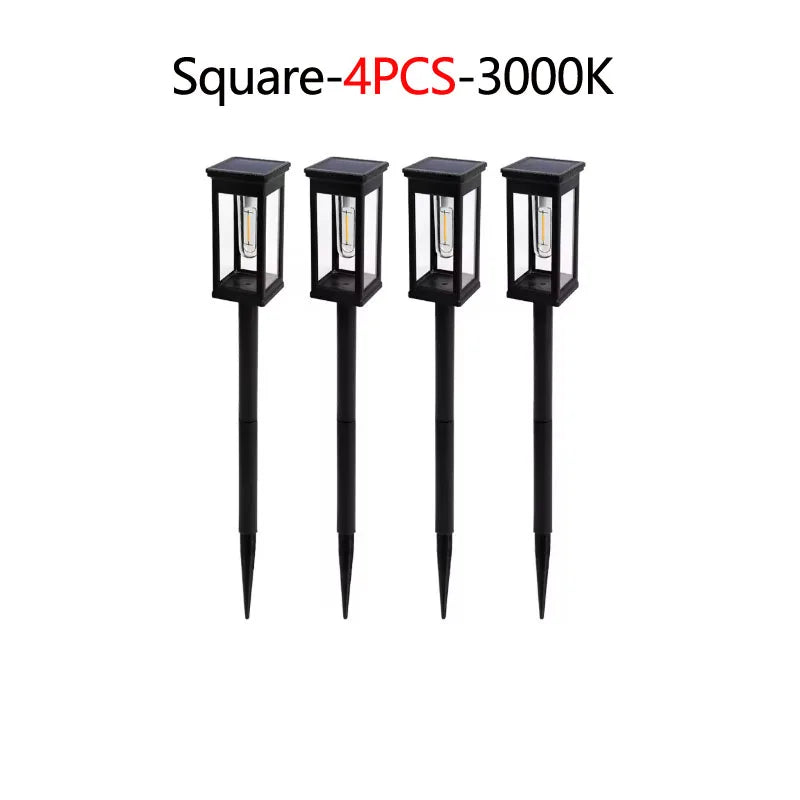 Retro Solar Pathway Lights | Warm Garden LED Decor