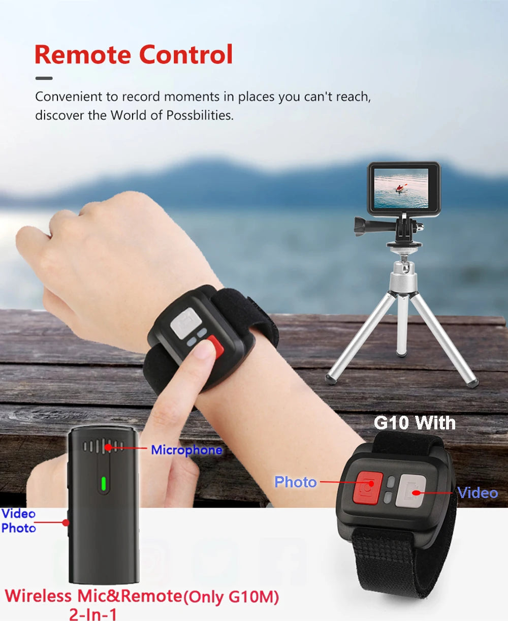 Sony IMX576 5K 4K 60FPS Waterproof 48MP Wi-Fi Action Camera for Adventure