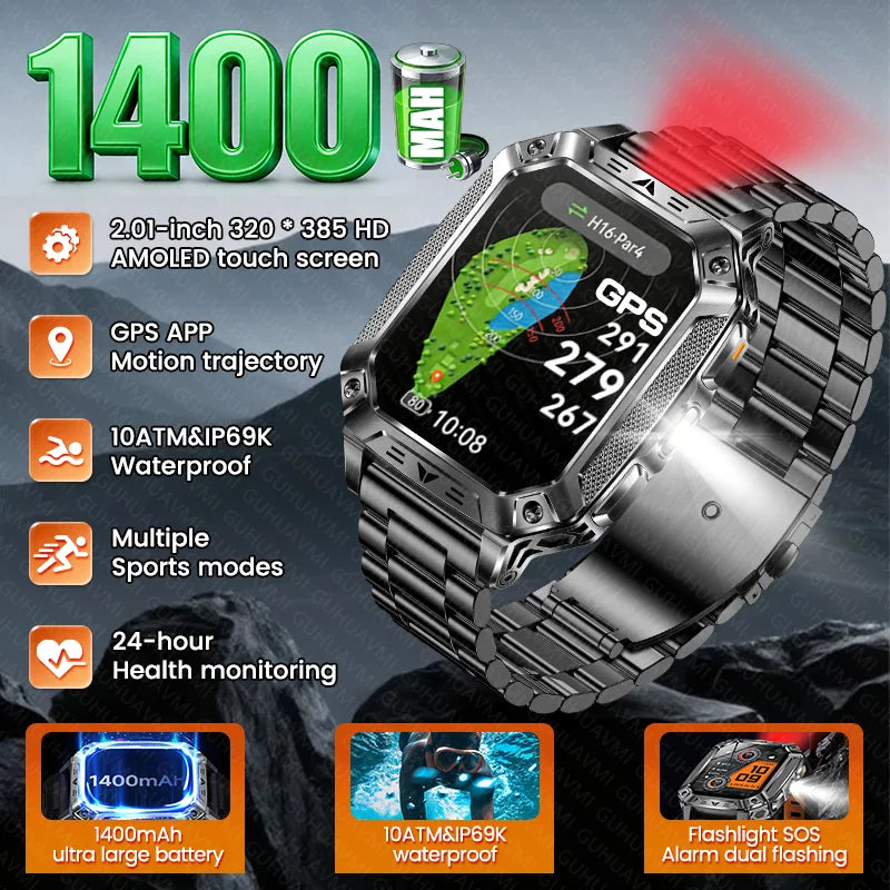 Apex Outdoor Smartwatch | GPS, Flashlight, AMOLED, 10ATM - Your Ultimate Adventure Companion