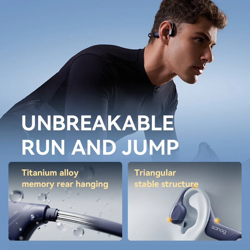 Sanag B21S True Bone Conduction Bluetooth Earphones | HiFi Wireless Headset
