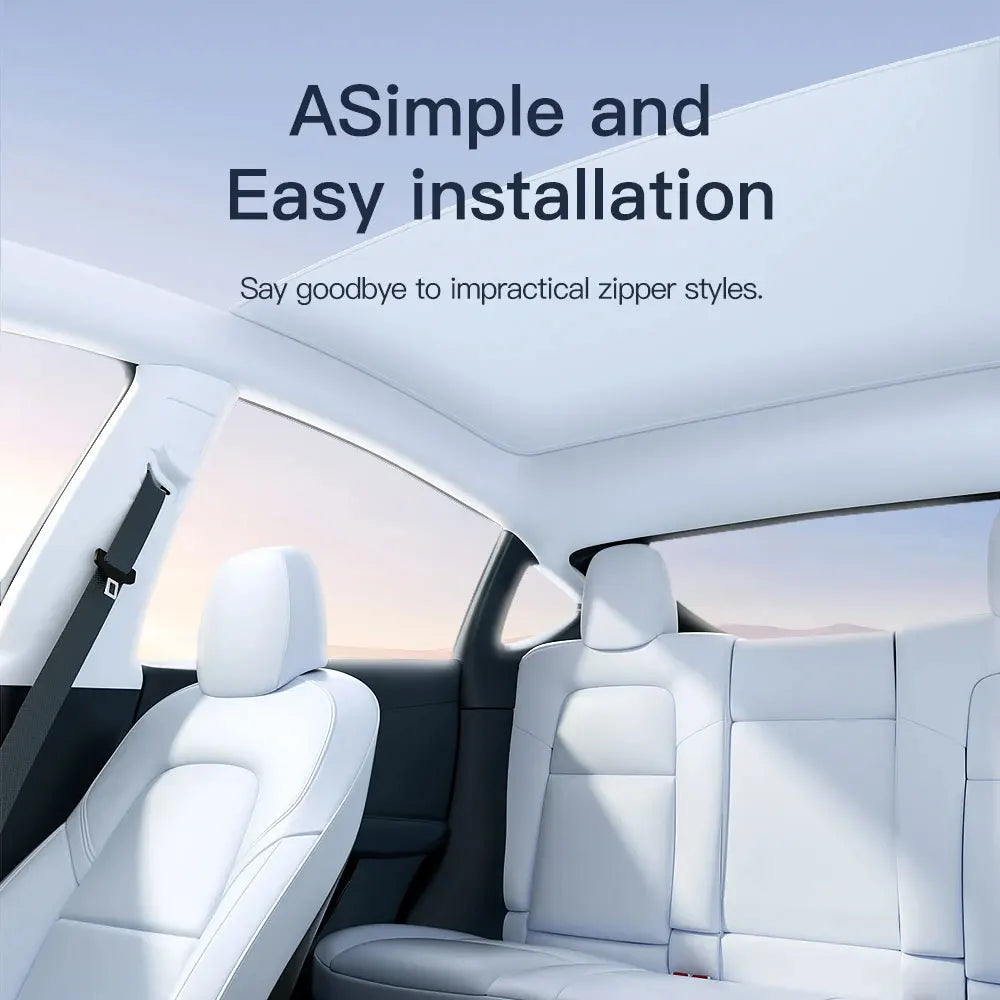 Tesla Model 3 Highland 2026 & Model Y Sunroof Sunshades | Ice Cloth Heat Blocker