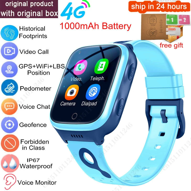 KGG 4G Kids Smartwatch - GPS Tracker, Video Call, SOS, WiFi
