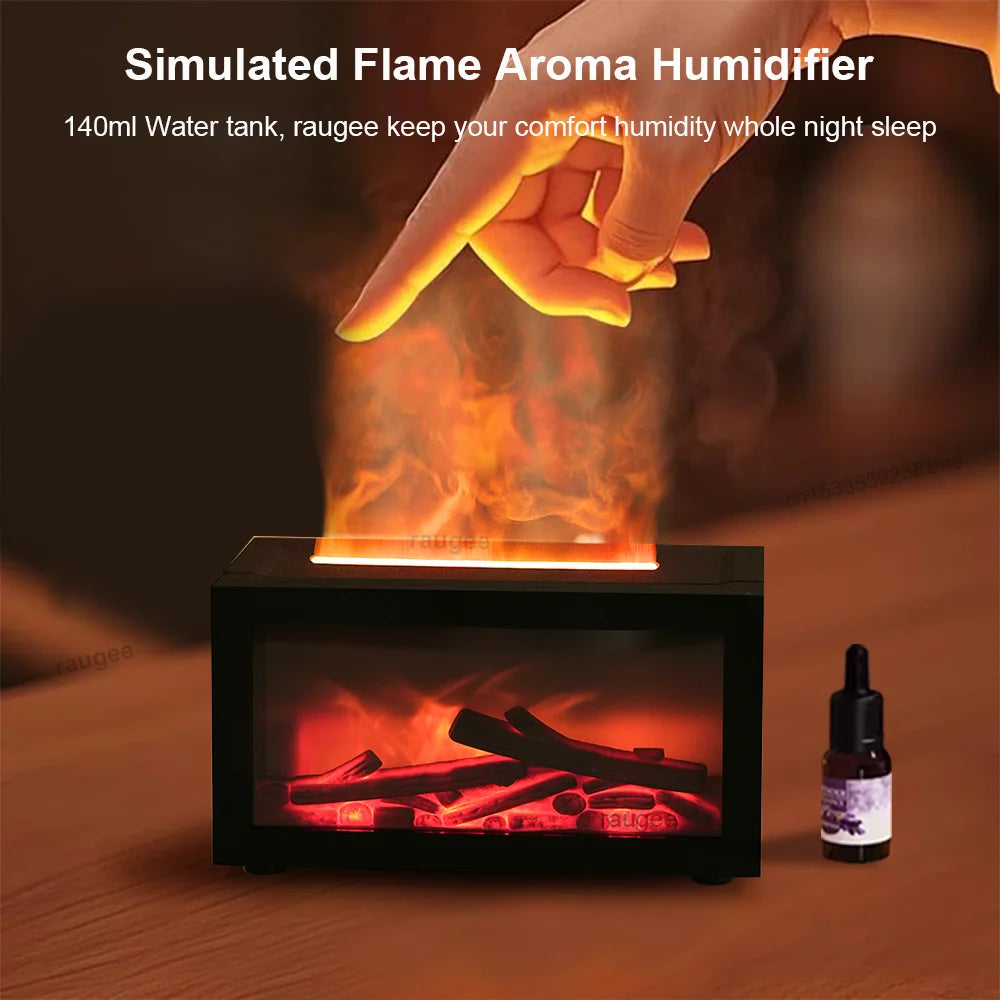 Fireplace Humidifier & Flame Effect Essential Oil Diffuser