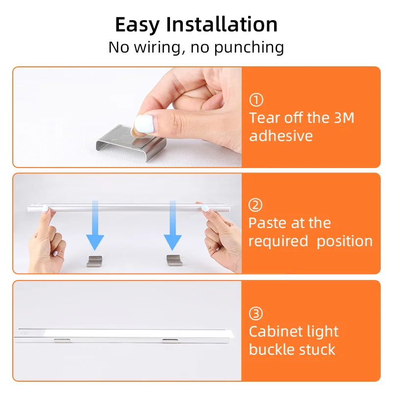 LED Cabinet Sensor Lights - Adjustable Brightness Motion Tube