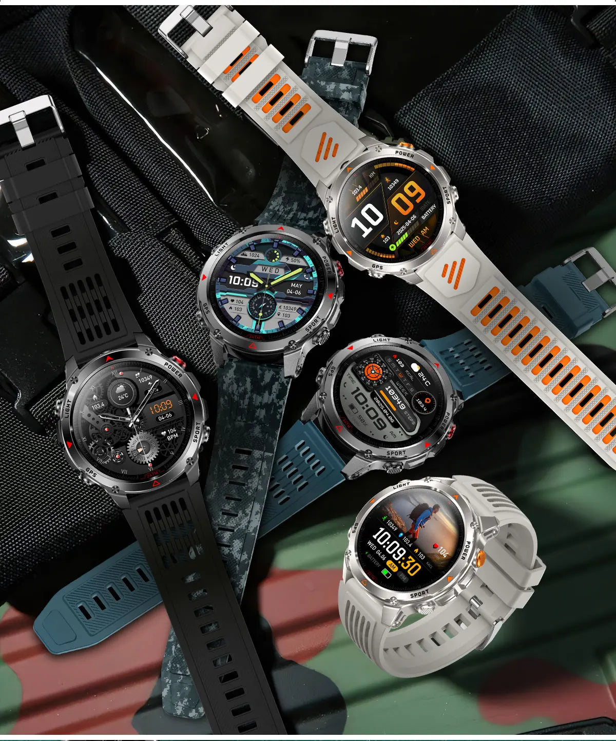 Vabena 2025 GPS Map Smartwatch | Navigation & Fitness for Men & Women