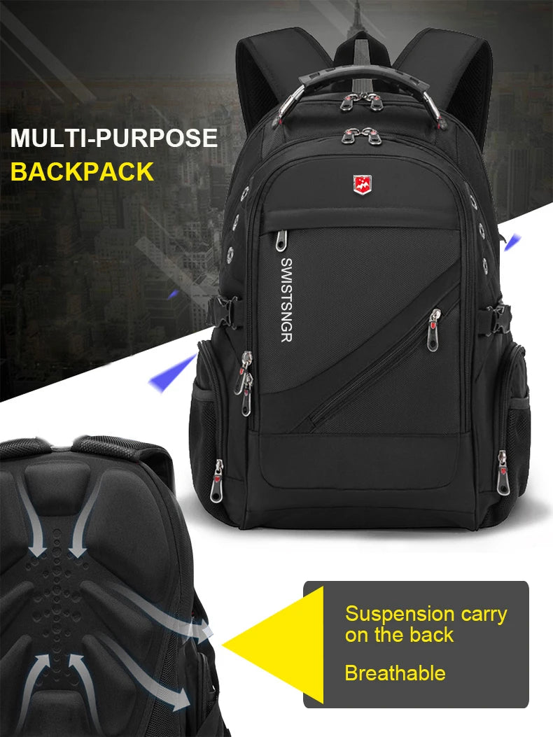 Vabena 2026 Waterproof Laptop Backpack - 17/20 Inch Travel & Everyday Rucksack for Men & Women