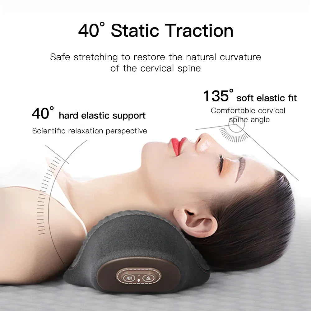 Electric Neck Massager Pillow with Heat & Traction | Cervical Pain Relief