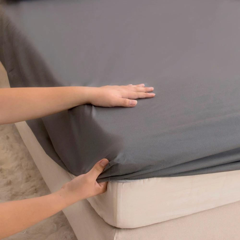 Waterproof Fitted Bed Sheet & Mattress Protector | 360° Elastic Band | All Sizes