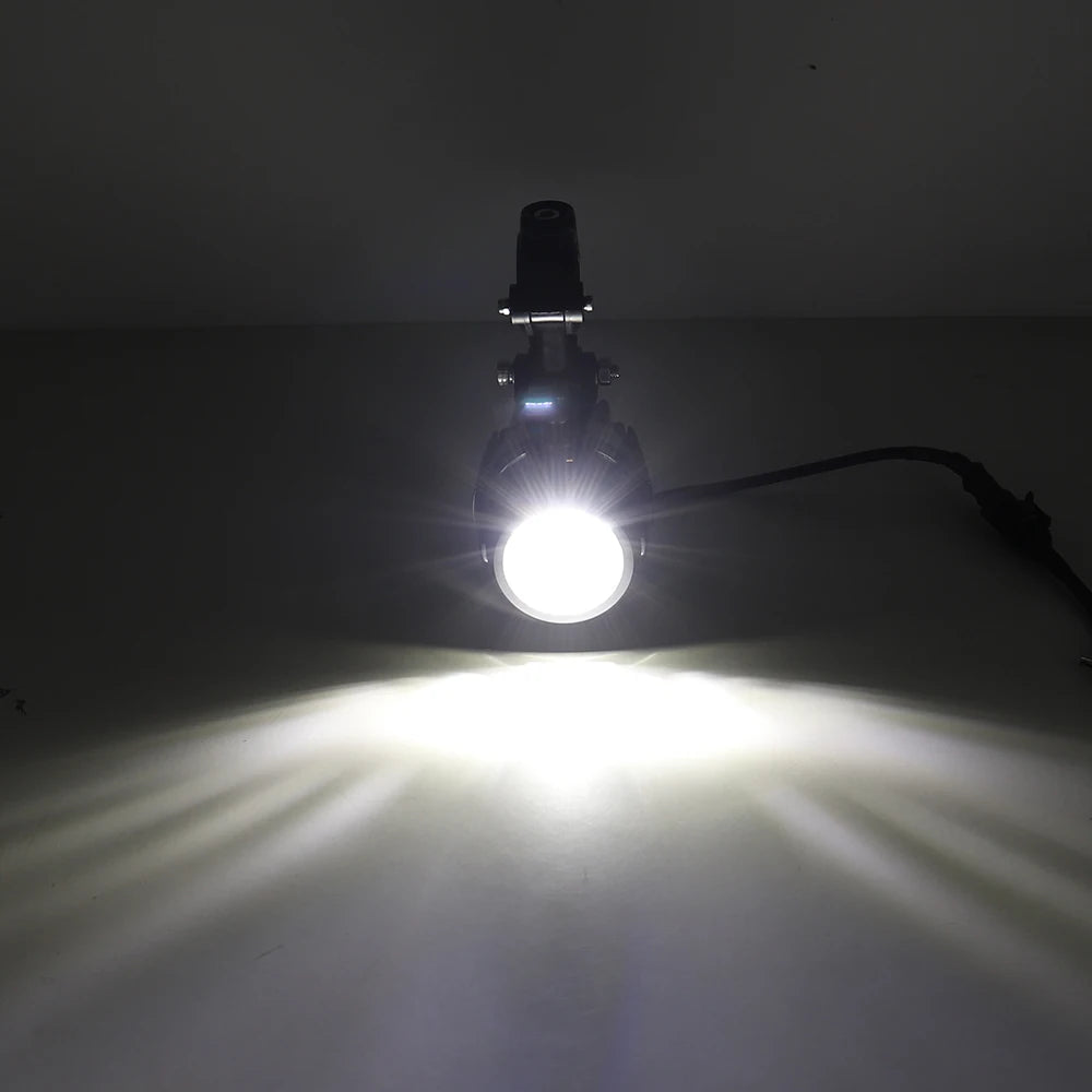 High-Performance Auxiliary LED Fog Lights for BMW R1200GS F800GS K1600 & Universal Motorcycles | 40W 6000K