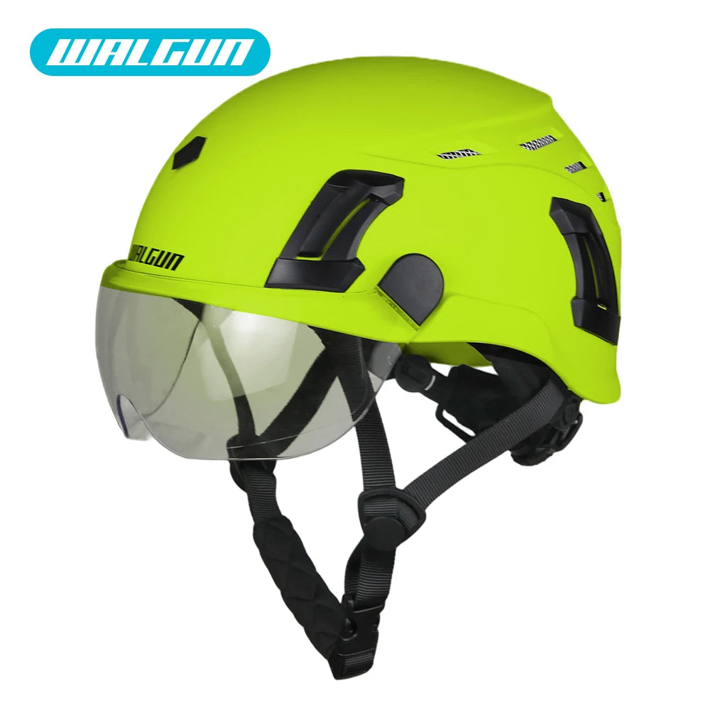 WALGUN K202 Safety Helmet | Work at Height PPE with Goggles, Visor & Ear Protection