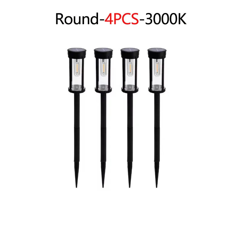 Retro Solar Pathway Lights | Warm Garden LED Decor