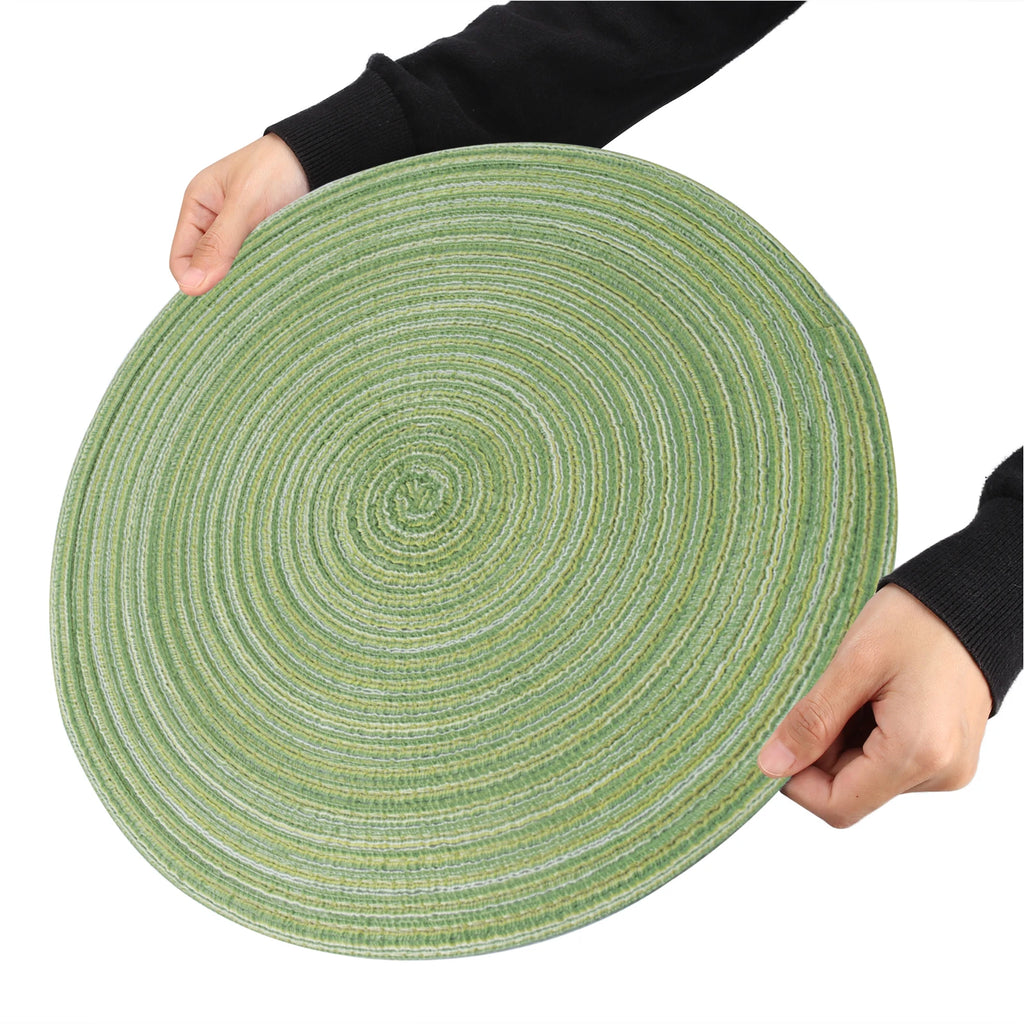 Elegant Braided Placemats & Coasters Set - 12-Piece Dining Table Protection