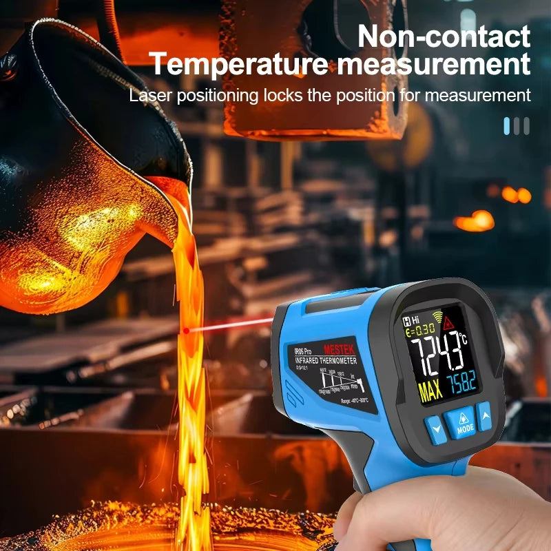 Mestek -50 to 800°C Digital IR Thermometer, Pyrometer & Hygrometer